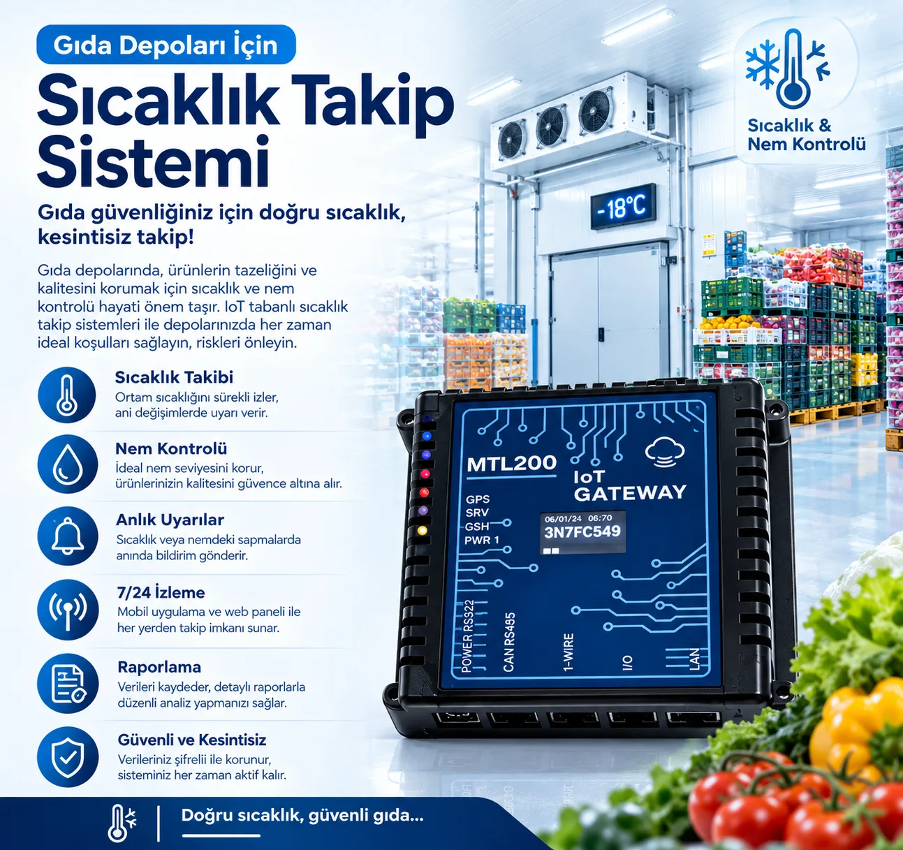 Gıda Deposu Isı Takip Cihazı