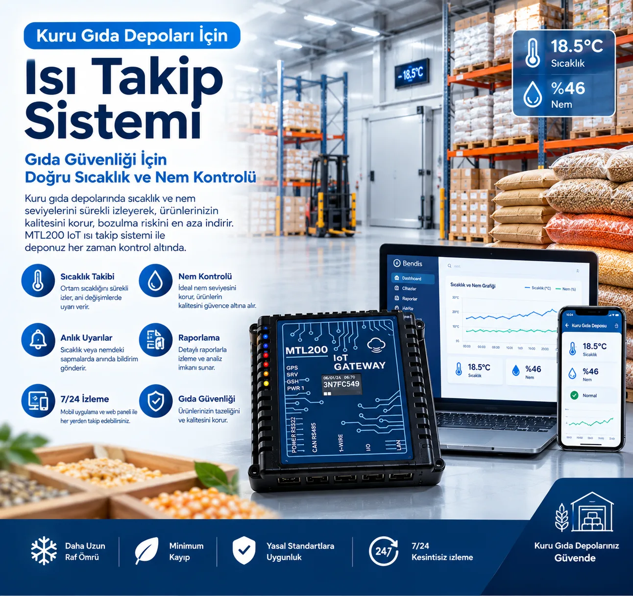 Kuru Gıda Isı Takip Cihazı